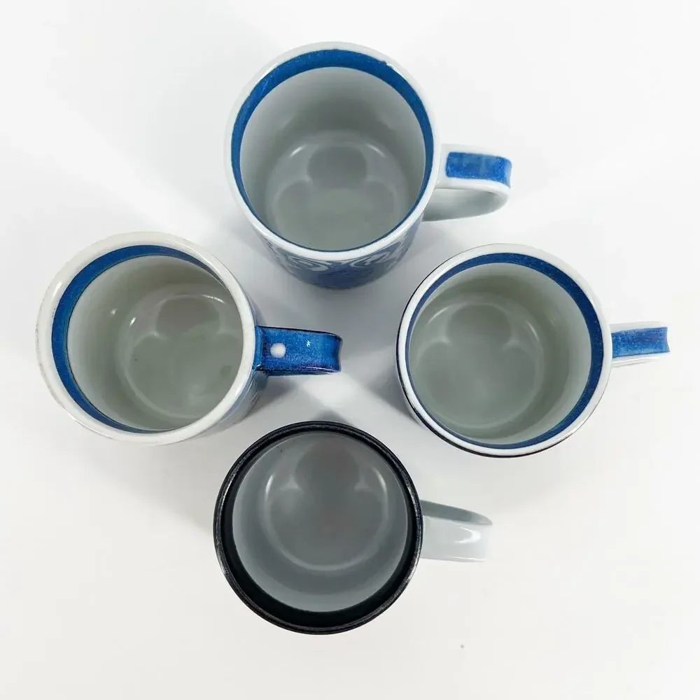 Royal Coppenhagen Annual Mug 1968 1969 1970 1971 set of 4 vintage 3 inch